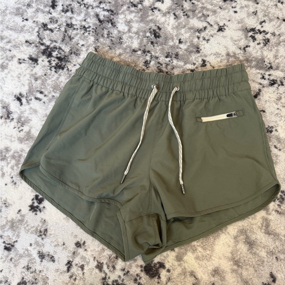 Vuori Olive Green Athletic Shorts